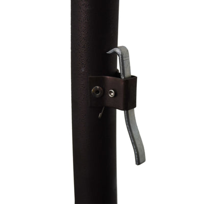 California Umbrella 9' Bayside Series Cantilever With Bronze Aluminum Pole Aluminum Ribs 360 Rotation Tilt Crank Lift With Olefin Fabric