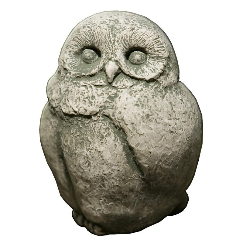 Baby Barn Owl Cast Stone Garden Statue