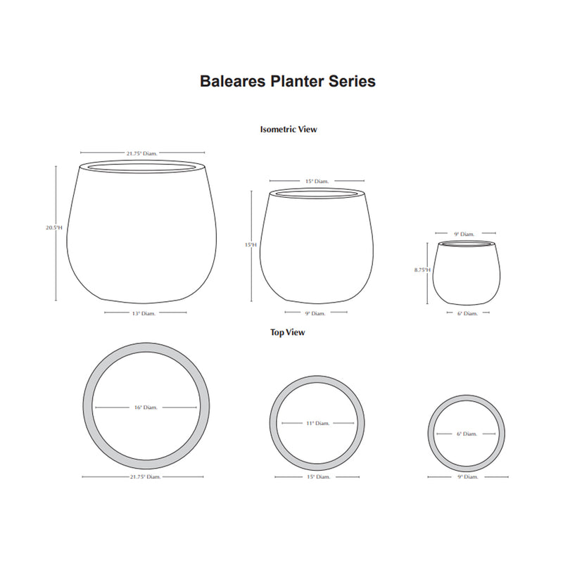Baleares Planter Set of 3