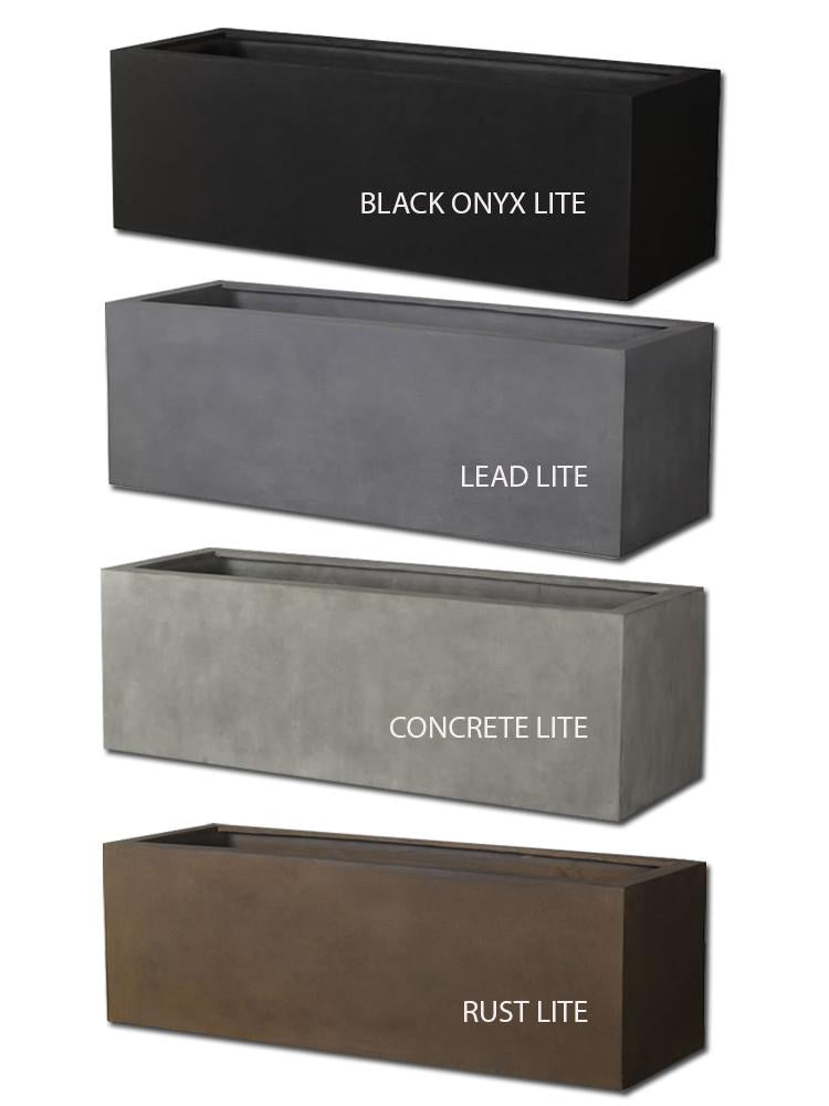 grey box planters Modular Square Planter 5 in Rust Lite® – Soothing Company