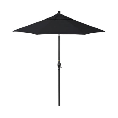 California Umbrella 7.5' Pacific Trail Series Patio Umbrella With Stone Black Aluminum Pole Aluminum Ribs Push Button Tilt Crank Lift With Sunbrella Fabric