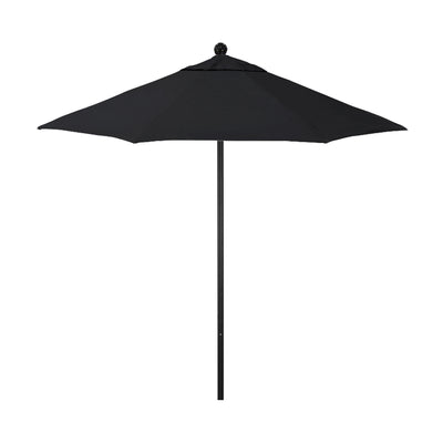 California Umbrella 9' Venture Series Patio Umbrella with Black Aluminum Pole Fiberglass Ribs Push Lift With Sunbrella Fabric