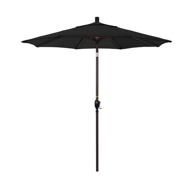 California Umbrella 7.5' Pacific Trail Series Patio Umbrella With Bronze Aluminum Pole Aluminum Ribs Push Button Tilt Crank Lift With Olefin Fabric