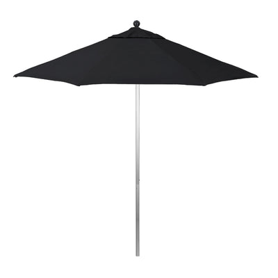 California Umbrella 9' Venture Series Patio Umbrella With Silver Anodized Aluminum Pole Fiberglass Ribs Push Lift With Sunbrella Fabric