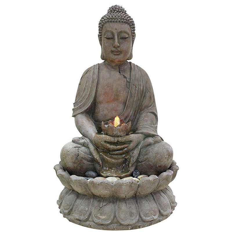 Buddha Fountain with LED Lights