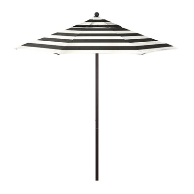 California Umbrella 7.5' Venture Series Patio Umbrella With Bronze Aluminum Pole Fiberglass Ribs Push Lift With Sunbrella Fabric