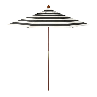 California Umbrella 7.5' Grove Series Patio Umbrella With Wood Pole Hardwood Ribs Push Lift With Sunbrella Fabric