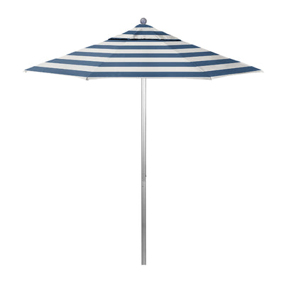 California Umbrella 7.5' Venture Series Patio Umbrella With Silver Anodized Aluminum Pole Fiberglass Ribs Push Lift With Sunbrella Fabric