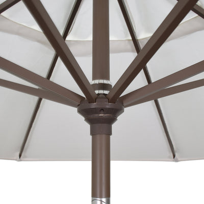 California Umbrella 7.5' Pacific Trail Series Patio Umbrella With Grey Aluminum Pole Aluminum Ribs Push Button Tilt Crank Lift With Sunbrella Fabric