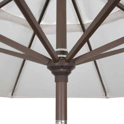 California Umbrella 7.5' Pacific Trail Series Patio Umbrella With Matted White Aluminum Pole Aluminum Ribs Push Button Tilt Crank Lift With Olefin Fabric