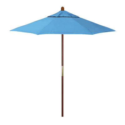 California Umbrella 7.5' Grove Series Patio Umbrella With Wood Pole Hardwood Ribs Push Lift With Sunbrella Fabric