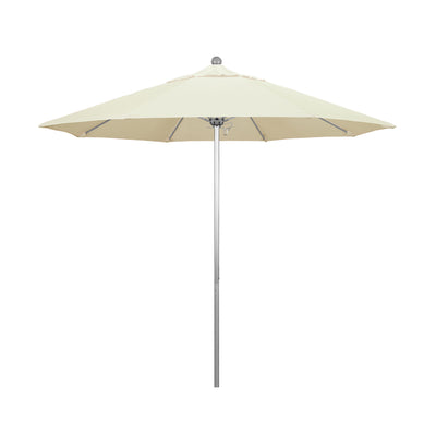 California Umbrella 9' Venture Series Patio Umbrella With Silver Anodized Aluminum Pole Fiberglass Ribs Push Lift With Pacifica Fabric