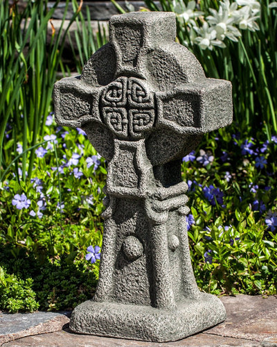 Celtic Cross Cast Stone Garden Statue