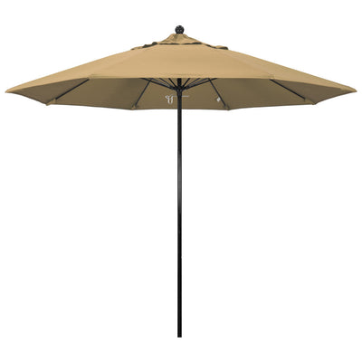 California Umbrella 9' Oceanside Series Patio Umbrella With Fiberglass Pole Fiberglass Ribs  Push Lift With Olefin Fabric