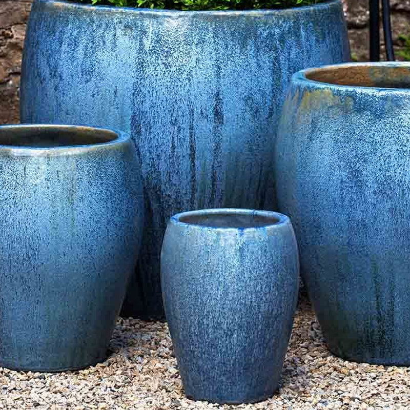 Chantal Planter  Set of 4 in Blue Pearl
