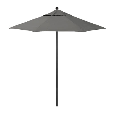 California Umbrella 7.5' Venture Series Patio Umbrella With Black Aluminum Pole Fiberglass Ribs Push Lift With Sunbrella Fabric