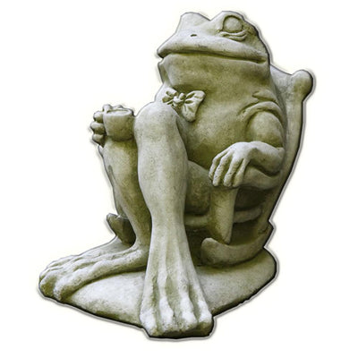 Coffee Cast Stone Garden Statue | Frog Statue