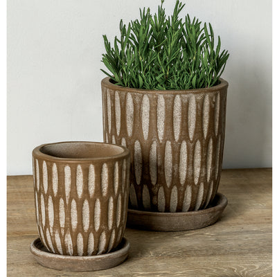 Parabola Set of 8 | Cold Painted Terra Cotta Planter
