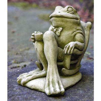 Coffee Cast Stone Garden Statue | Frog Statue