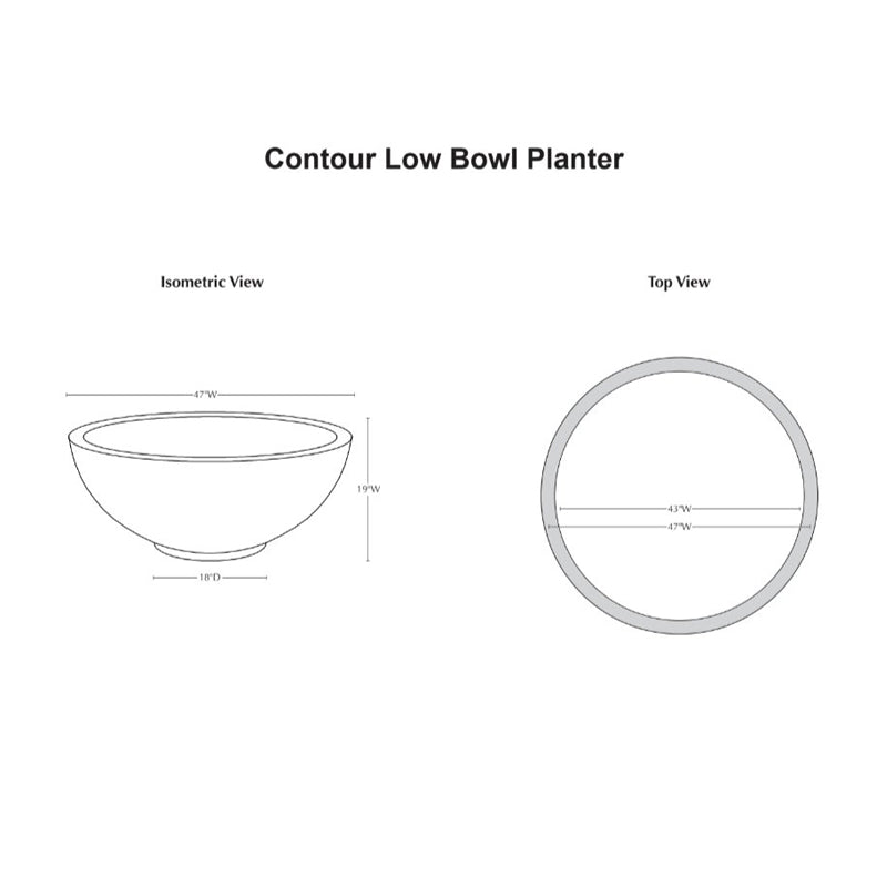 Contour Low Bowl 4719 Planter