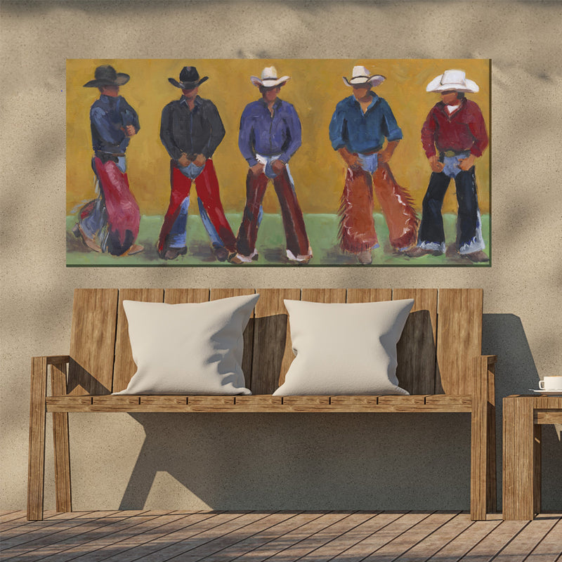 Cowboys Outdoor Canvas Art
