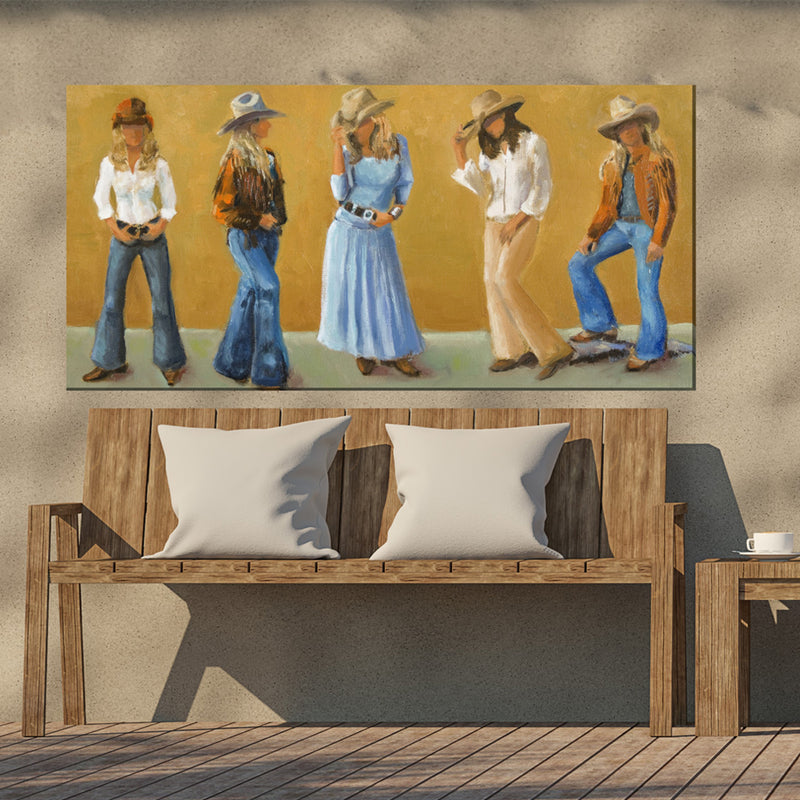 Cowgirls Outdoor Canvas Art