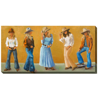Cowgirls Outdoor Canvas Art