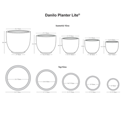 Danilo Planter Stone Grey Lite®