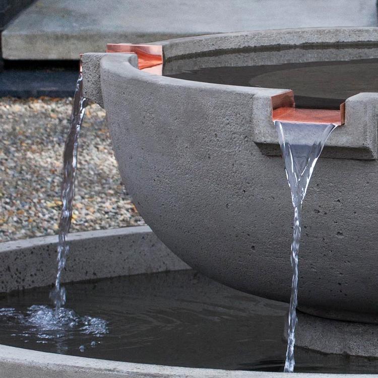 Del Rey Cast Stone Modern Outdoor Fountain