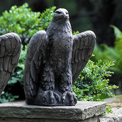 Eagle Looking Right Cast Stone Garden Statue