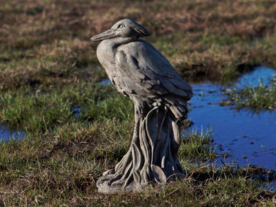 Egret Cast Stone Garden Statue | Bird Statue
