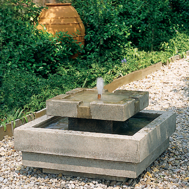 Escala Modern Cast Stone Water Fountain