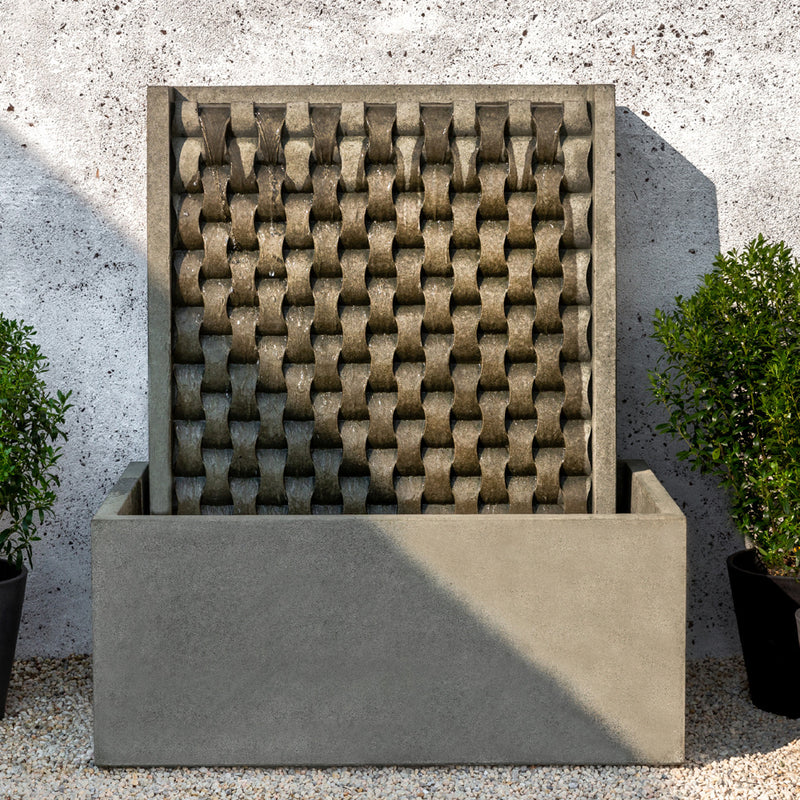 Large M Weave Modern Outdoor Fountain