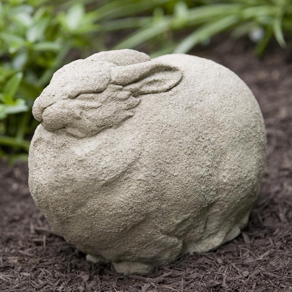 Fat Rabbit Cast Stone Garden Statue | Bunny Statue – Soothing Company