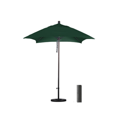 California Umbrella 6' Venture Series Patio Umbrella With Black Aluminum Pole Fiberglass Ribs Push Lift With Sunbrella Fabric