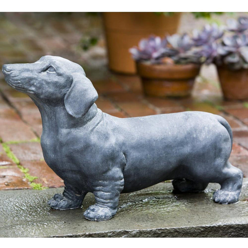 Fritz The Dachshund Dog Cast Stone Garden Statue