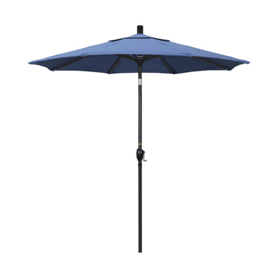 California Umbrella 7.5' Pacific Trail Series Patio Umbrella With Stone Black Aluminum Pole Aluminum Ribs Push Button Tilt Crank Lift With Olefin Fabric