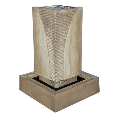 Ribbed Monolith Outdoor Fountain