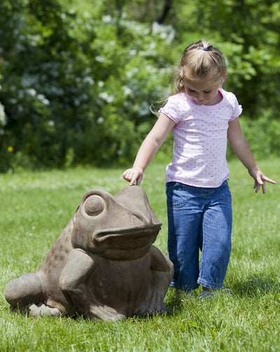 Giant Garden Frog Cast Stone Statue