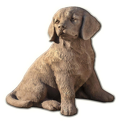 Golden Retriever Puppy Cast Stone Garden Statue | Dog Statue