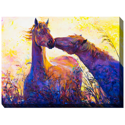 Horse Whispers Outdoor Canvas Art