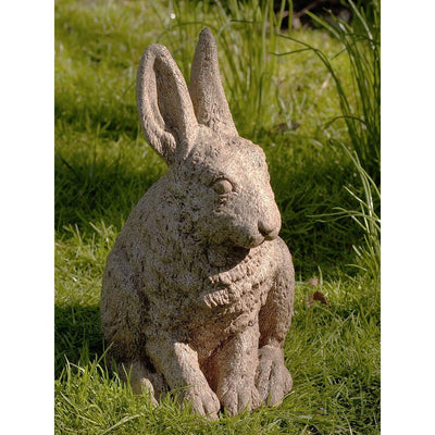 Hare Seated-Ears up Cast Stone Garden Statue | Rabbit Statue