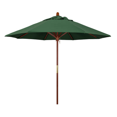 California Umbrella 9' Grove Series Patio Umbrella With Wood Pole Hardwood Ribs Push Lift With Olefin Fabric