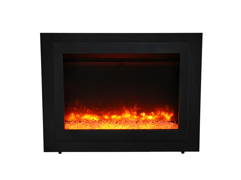 Sierra Flame 30" Deep Insert Electric Fireplace with Black Steel Surround