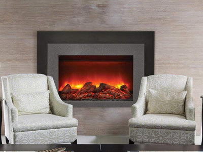 Sierra Flame 30" Smart Insert Electric Fireplace with Black Steel Surround