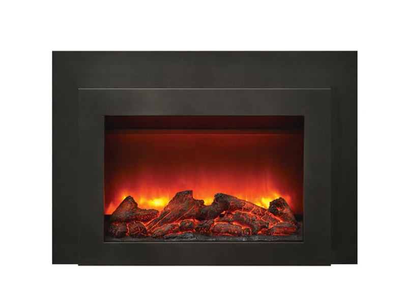 Sierra Flame 34" Smart Insert Electric Fireplace with Black Steel Surround