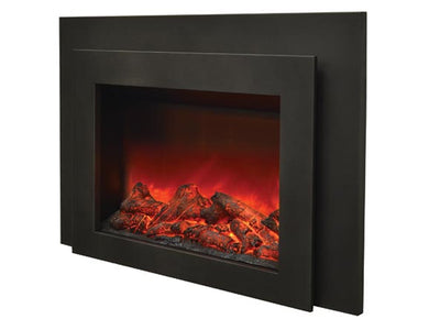 Sierra Flame 34" Smart Insert Electric Fireplace with Black Steel Surround