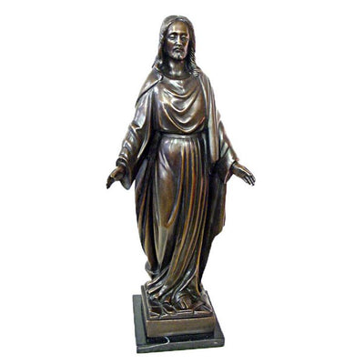 Brass Baron Jesus Religious Garden Statue