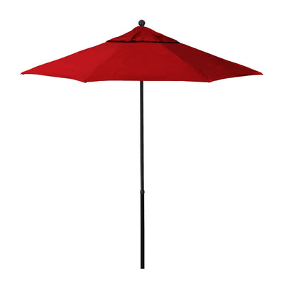 California Umbrella 7.5' Oceanside Series Patio Umbrella With Fiberglass Pole Fiberglass Ribs  Push Lift With Sunbrella Fabric