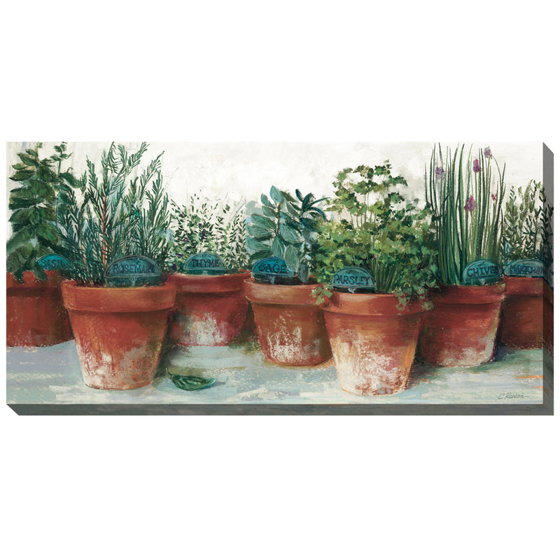 Kitchen Herbs Outdoor Canvas Art